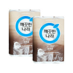 깨끗한나라 순수시그니처 화장지 브라운 30m 30롤 2팩 휴지 : 미루나무1