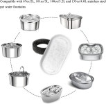 투투야 20PCS 고양이 분수 필터 10팩 교체 스펀지 10개 포함 108온스 /3.2L 및 67온스 /2L 스테인리스강... 