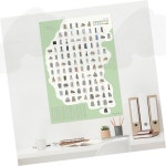 한국 백대명산 정상석 지도 포스터 인테리어 벽걸이 등산 산악 교육용 학습 자료 : 포롱하랑