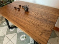 고재 테이블 상판 우드 구조 두께 통원목식탁 원목 고제 책상 가구 우드슬랩 : 쓰리에스무역