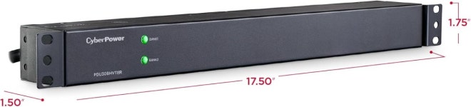 사이버파워 PDU30BHVT8R 기본 PDU 208-230V /30A(24A로 감속) 콘센트 8개 10피트 전원 코드 1U 랙마운트 : 루벨르몰