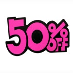 에브리띵샵 50% 쇼카드 약국마케팅 매장쇼카드 : 에브리띵샵.