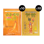 국내산 홍삼한방패드 20매입 10개 + 골드인삼패드 25매입 10개 특허제품 부모님선물 : 까까하우스