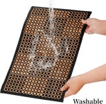 Eorbow 8팩 대나무 식탁 매트 천연 미끄럼 방지 내열 장소 다이닝 룸 주방 레스토랑 18 x 12 인치의 일본식 세척 가능한 : 굿바잉스