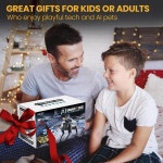 cxjoigxi 스마트 로봇 개 블래스터가 포함된 인터랙티브 STEM 애완동물... 이상의 동작 생체 공학 걷기 생일 선물 6세 를 위한 : 글로우그로브