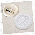 실리콘 몰드 원형 트레이 제작용 석고 레진 테라조 DIY 홈카페 소품 만들기 키트 핸드메이드 공예 : 율리아스토어