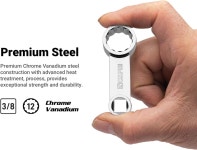 카프리 도구 3인치/8인치. 구동 토크 어댑터 세트 12포인트 박스 끝 1인치/4인치에서 3인치/4인치 SAE 정비사 트레이가 있는 9피스 3/8... 