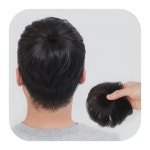 정수리 가발 블랙 인모 부분 : 예소잡화철물