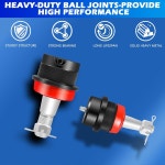 USUCRRE 10642 볼 조인트 키트 - Jeep TJ /XJ /YJ /ZJ (1984-2006)와 호환되는 상하 헤비 듀티 교체품 4종 세트 : 소마르