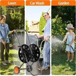 스페실라이트 가든 호스 릴 카트 75-150피트 길이의 보관 홀더... 세차 및 정원 물주기용 야외 워터 보관함 Black 21 inches : 쇼핑메이트글로벌