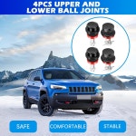 USUCRRE 10642 볼 조인트 키트 - Jeep TJ /XJ /YJ /ZJ (1984-2006)와 호환되는 상하 헤비 듀티 교체품 4종 세트 : 소마르