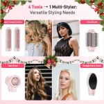 랩 - 빠른 건조 블로우 드라이어 스타일링 스트레이트닝 및 여행 가방으로 볼륨 조절이 가능한 5 in 1 헤어 브러시 (100v : 해온크래프트