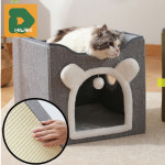 2층 고양이숨숨집 다묘 캣하우스 텐트 하우스 아파트 대형 조립식 놀이터 : 디마크스토어