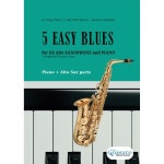 5가지 쉬운 블루스 알토 색소폰과 피아노 전체 초보자/중급자 : 에어퓨즈