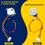 센리케이 DC 12V 28BYJ-48 밸브 스테퍼 모터 4상 기어 (6PCS ) : 오벨로스
