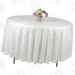 원형 테이블보 화이트 폴리에스터 웨딩 연회 파티 식당 카페 행사용 대형 테이블 커버 원탁보 : 태윤상사