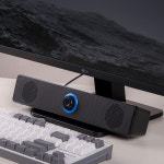지오맥스 PC 사운드바 6W 듀얼유닛 헤드셋 볼륨 컴퓨터 노트북 USB GM-BAR1000 : 지오맥스