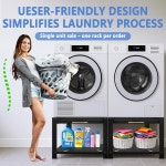 로익센 세탁기 및 건조기 받침대 헤비 듀티 금속 세탁 29인치 방진용 엑스트라 빅 스크류 바구니 선반 800파운드 용량 블랙 Black : 해외해외샵