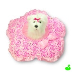 GS 플라워 프린트 국화 매트리스 핑크 애견침대 : 그린스완몰