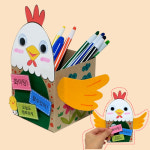 만들기놀이 새희망 다짐 꼬꼬닭 연필통 만들기 미술교구 어린이집 화방 IQ 주간교실 : 오픈리빙1