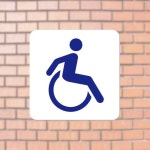 장애인화장실 100 100 2mm 알림 안내판 벽면부착 : 벼리온담