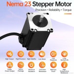 YEJMKJ 3팩 네마 23 스테퍼 모터 2상 1.8 u200C° u200C 2.2Nm(311.55oz·in) 고토크 바이폴라 82mm 4.0A 0.6 ω 4-리드 샤프트 21mm... 