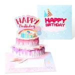 [ 956494 ] 사토나 G7038 꿈꾸는 소녀 케이크 인사말 카드 : 트리니티글로리