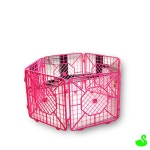 GS 펫츠코 캐슬 울타리 6단 핑크 강아지휀스 : 그린스완몰