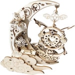 공간 퍼즐 창의력 3D 성인용 나무 기계식 뮤직 박스 모델 키트 목재 DIY 공예 14세 이상용 직소 moon : 제이알샵6