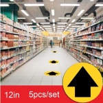 대형 PVC 화살표 방수 방향스티커 5pcs 1세트 단품(027601) : H마트