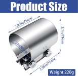 다이앤루이 2 버트 조인트 스테인리스 스틸 클램프 밴드 배기 시스템용 유니버설 확장 장착 2.75 : 탑링크마켓