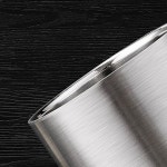 스테인리스 머그컵 이중벽 진공단열 보온보냉 캠핑 사무실 휴대용 손잡이 무광 헤어라인 : 꼬리별comet