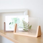 인테리어 우드 탁상 액자 클리어 투명 탁상 액자 프레임 아크릴 : 캔디네