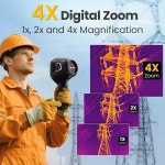 휴대용 열 카메라 512×384 X 3IR 해상도 2MP 비주얼 카메라가 장착된 가 640×480 3.5인치 IPS 스크린 이미지 -4 THOR 002 : 글로픽G