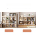 저단 책장 복층 수납 격자 오픈 서고 선반 활용 4칸 웜화이트 : 초이시내