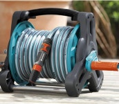 Gardena 호스 릴 - (1 /2 x 33 + 5 리더 포함) 블루 및 그레이 (8010) : 스마일25스토어