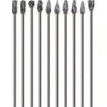 3cm(1/8인치) 섕크 총 L 11.2cm(4.4인치) Dremel 다이 그라인더 비트 포트 그라인드 금속 1/8x3.9Shank : 케이디에이치마켓