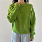 [기본/데일리룩/도톰] 클라레 심플 여리핏 나그랑 라운드넥 니트 : ArAr