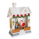 H3344 커트 애들러(아들러) 26cm10.25인치 배터리 작동 LED 산타 크리스마스 하우스 테이블 피스 : 미리미제3마켓스토어