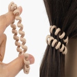 마마상점 꽈배기 헤어링 1P 전화선머리끈무광 트위스트머리끈 : 마마추천상점