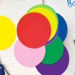 꼬미얌 100매 둥근색종이 10개 종이접기 원형색종이 : 꼬미얌