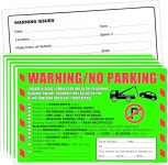 주차 위반 스티커 25개 형광 녹색 차량이 불법 주차되어 있는 여러 가지 이유로 차량 창문용 견인 경고 개인 스티커를 제거하기 어렵습니다 25... 