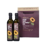 나투라퍼블릭 퓨어 선플라워 헤바라기씨유 500ml 유리병 선물세트 1세트 : 월드블루