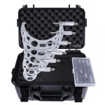 Accusize Industrial Tools Eg00-0906 카바이드 팁 포함 0-6인치 x 0.0001인치 초정밀 외부 마이크로미터 6개 세트 0-6 6 pc/set... 