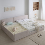 오벨라10 패밀리 패브릭 평상형침대 저상형 가족 침대프레임 SS+K : 홈밋 HOMEET