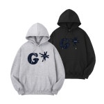 [2PACK] G로고체크 프린팅 오버핏 후드 티셔츠 H0290 : 그루브스텝