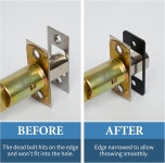 모스씨유 데드볼트 복원기 스트라이크 플레이트 대형 버전 2-3 /4 x 1-1 /8 나사 구멍 간격 2-1 래치 불일치 수정 /붙임 /걸림 좁은 Small... 