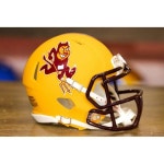 Riddell NCAA 애리조나 스테이트 선 데빌스 매트 옐로우 스파키 스피드 미니 풋볼 헬멧 : 하하글로벌하사