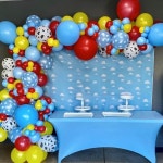 힐라보 더스티 블루와 골드 풍선 60개의 PCS 12인치 슬레이트 포그 파스텔 베이비 블루 샌드 화이트와 보이 샤워 브라이덜 생일 파티... 