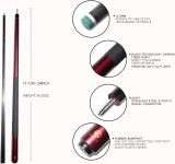 조파스텝 탄소 섬유 풀 큐 100% 샤프트 12.5mm 헤드 양호한 인성 전문가 58인치 당구장 및 홈 엔터테인먼트에 적합합니다 : 직구왕글로벌